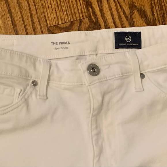 AG Adriano Goldschmied White Jeans Prima Cigarette Leg Women’s 27 Anthropologie - Picture 5 of 7